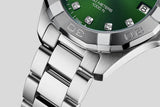 Tag Heuer Aquaracer Diamonds Emerald Green Dial Silver Steel Strap Watch for Women - WBD1316.BA0740 Buy Now By Tag Heuer