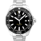 Tag Heuer Aquaracer Quartz Black Dial Silver Steel Strap Watch for Men - WAY101A.BA0746 Buy Now By Tag Heuer