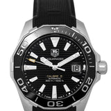 Tag Heuer Aquaracer Calibre 5 Automatic Black Dial Black Rubber Strap Watch for Men - WAY211A.FT6151 Buy Now By Tag Heuer