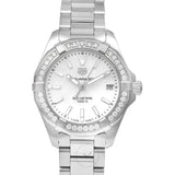 Tag Heuer Aquaracer Diamonds Mother of Pearl Dial Silver Steel Strap Watch for Women - WBD1313.BA0740 Buy Now By Tag Heuer