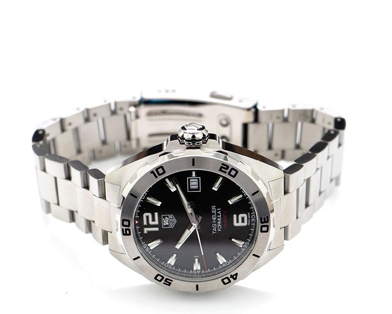 Tag Heuer Formula 1 Automatic Black Dial Silver Steel Strap Watch for Men - WAZ2113.BA0875 Buy Now By Tag Heuer