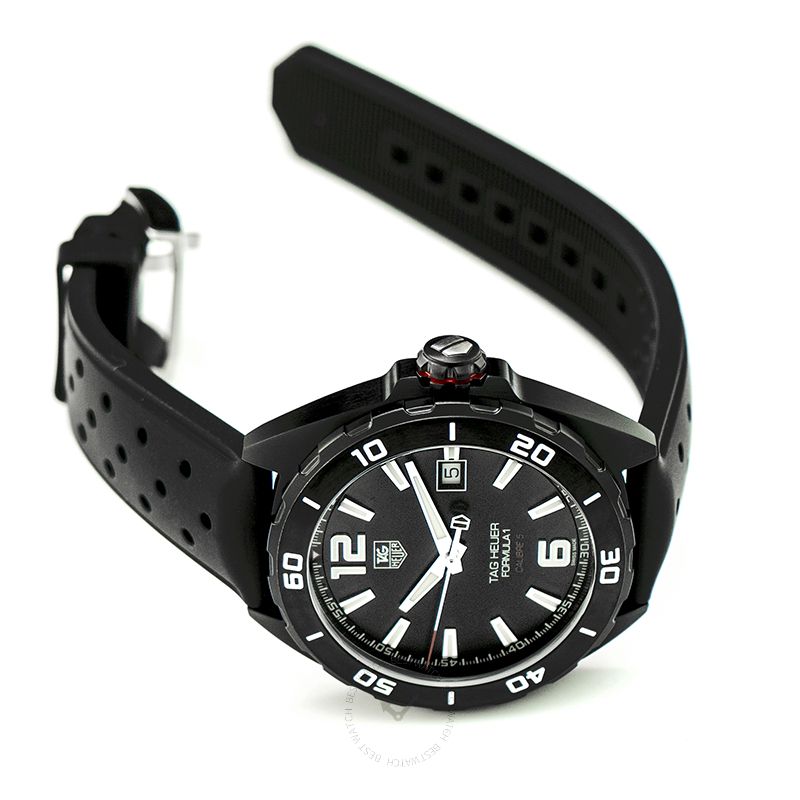 Tag Heuer Formula 1 Automatic Black Dial Black Rubber Strap Watch for Men - WAZ2115.FT8023 Buy Now By Tag Heuer