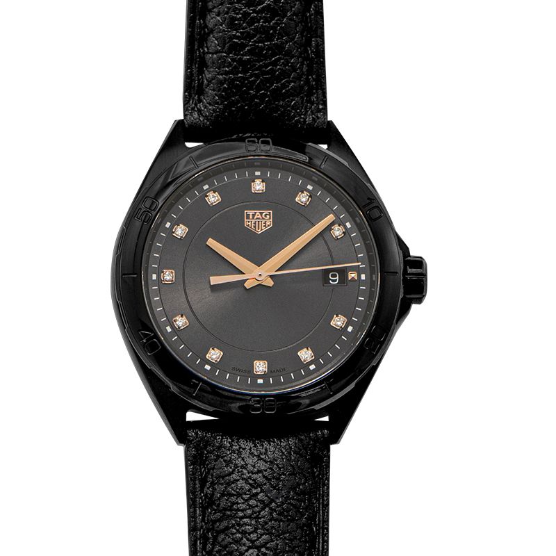 Tag Heuer Formula 1 Quartz Diamonds Black Dial Black Leather Strap Watch for Women - WBJ1317.FC8230 Buy Now By Tag Heuer