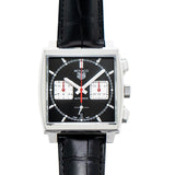 Tag Heuer Monaco Automatic Chronograph Black Dial Black Leather Strap Watch for Men - CBL2113.FC6177 Buy Now By Tag Heuer