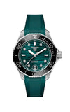 Tag Heuer Aquaracer Professional 300 Automatic Diamonds Green Dial Green Rubber Strap Watch for Women - WBP231G.FT6226 Buy Now By Tag Heuer
