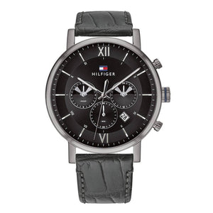 Tommy Hilfiger Evan Black Dial Black Leather Strap Watch for Men - 1710395 Buy Now By Tommy Hilfiger