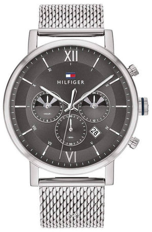Tommy Hilfiger Evan Grey Dial Silver Mesh Bracelet Watch for Men - 1710396 Buy Now By Tommy Hilfiger
