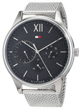Tommy Hilfiger Damon Quartz Chronograph Black Dial Silver Mesh Bracelet Watch for Men - 1791415 Buy Now By Tommy Hilfiger