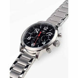 Tommy Hilfiger Jake Chronograph Black Dial Silver Steel Strap Watch for Men - 1791234 Buy Now By Tommy Hilfiger