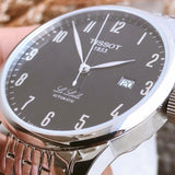 Tissot T Classic Powermatic 80 Black Dial Silver Steel Strap Watch For Men - T41.1.483.52 Buy Now By Tissot