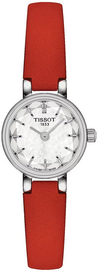 Tissot Lovely Round Mother of Pearl Dial Red Leather Strap Watch for Women - T140.009.16.111.00 Buy Now By Tissot
