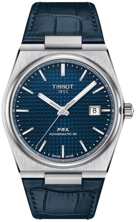 Tissot PRX Powermatic 80 Blue Dial Blue Leather Strap Watch for Men - T137.407.16.041.00 Buy Now By Tissot