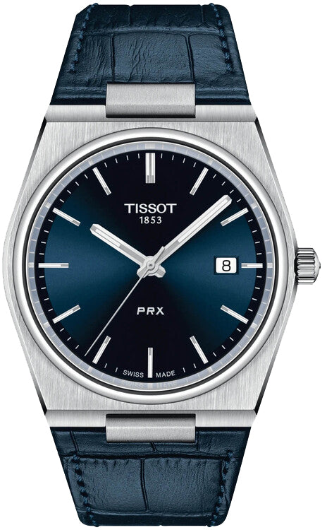 Tissot PRX Blue Dial Blue Leather Strap Watch for Men - T137.410.16.041.00 Buy Now By Tissot