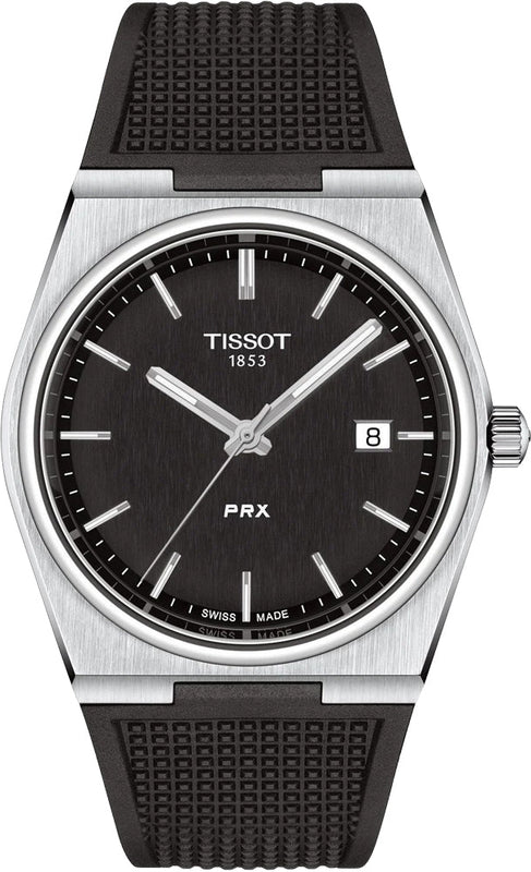 Tissot PRX Black Dial Black Rubber Strap Watch For Men - T137.410.17.051.00 Buy Now By Tissot