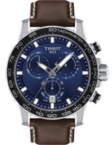 Tissot Supersport Chrono Blue Dial Brown Leather Strap Watch For Men - T125.617.16.041.00 Buy Now By Tissot