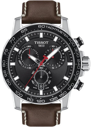 Tissot Supersport Chrono Black Dial Brown Leather Strap Watch for Men - T125.617.16.051.01 Buy Now By Tissot