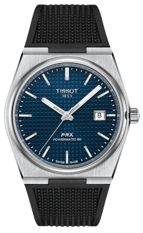 Tissot PRX Powermatic 80 Blue Dial Black Rubber Strap Watch for Men - T137.407.17.041.00 Buy Now By Tissot