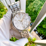 Tissot Chemin des Tourelles Automatic Chronograph White Dial Silver Steel Strap Watch for Men - T099.427.11.038.00 Buy Now By Tissot