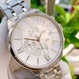 Tissot Chemin des Tourelles Automatic Chronograph White Dial Silver Steel Strap Watch for Men - T099.427.11.038.00 Buy Now By Tissot