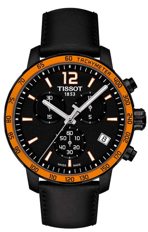 Tissot T Sport Quickster Chronograph Black Dial Black Rubber Strap Watch For Men - T095.417.36.057.01 Buy Now By Tissot