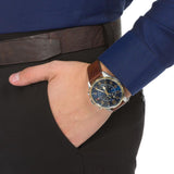 Tommy Hilfiger Dean Multifunctional Blue Dial Brown Leather Strap Watch for Men - 1791275 Buy Now By Tommy Hilfiger