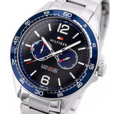 Tommy Hilfiger Erik Chronograph Blue Dial Silver Steel Strap Watch for Men - 1791366 Buy Now By Tommy Hilfiger