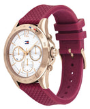 Tommy Hilfiger Haven Quartz White Dial Red Rubber Strap Watch For Women - 1782200 Buy Now By Tommy Hilfiger