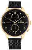 Tommy Hilfiger Chase Quartz Black Dial Black Mesh Bracelet Watch for Men - 1791580 Buy Now By Tommy Hilfiger