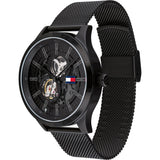 Tommy Hilfiger Spencer Skeleton Black Dial Black Mesh Bracelet Watch for Men - 1791644 Buy Now By Tommy Hilfiger