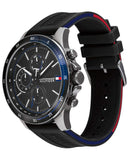 Tommy Hilfiger Bank Quartz Black Dial Black Rubber Strap Watch for Men - 1791724 Buy Now By Tommy Hilfiger