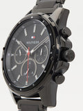 Tommy Hilfiger Mason Chronograph Black Dial Black Steel Strap Watch For Men - 1791935 Buy Now By Tommy Hilfiger