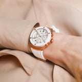 Guess Athena White Dial White Rubber Strap Watch For Women - GW0030L3 Buy Now By Guess