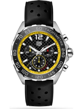 Tag Heuer Formula 1 Chronograph Black Dial Black Rubber Strap Watch for Men - CAZ101AC.FT8024 Buy Now By Tag Heuer
