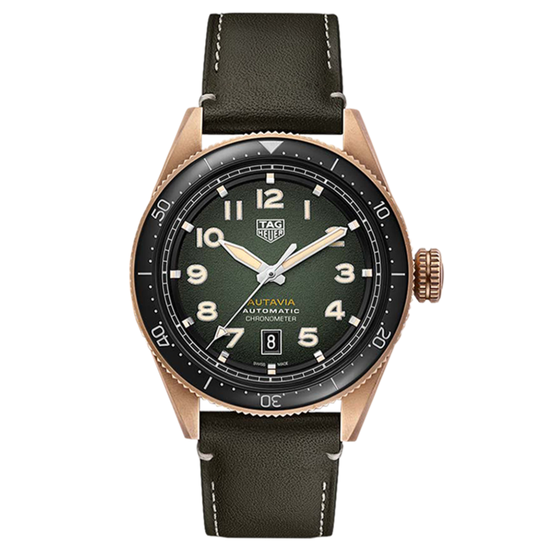 Tag Heuer Autavia Olive Green Dial Watch for Men - WBE5190.FC8268 Buy Now By Tag Heuer