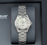 Tag Heuer Aquaracer Diamonds White Mother of Pearl Dial Silver Steel Strap Watch for Women - WBD1314.BA0740 Buy Now By Tag Heuer
