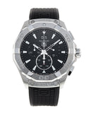 Tag Heuer Aquaracer Chronograph Black Dial Black Rubber Strap Watch for Men - CAY1110.FT6041 Buy Now By Tag Heuer