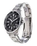 Tag Heuer Aquaracer Quartz Black Dial Silver Steel Strap Watch for Men - WAY101A.BA0746 Buy Now By Tag Heuer