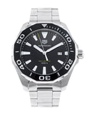 Tag Heuer Aquaracer Quartz Black Dial Silver Steel Strap Watch for Men - WAY101A.BA0746 Buy Now By Tag Heuer