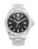 Tag Heuer Aquaracer Quartz Black Dial Silver Steel Strap Watch for Men - WAY1110.BA0928 Buy Now By Tag Heuer