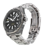 Tag Heuer Aquaracer Black Dial Silver Steel Strap Strap Watch for Men - WAY201A.BA0927 Buy Now By Tag Heuer
