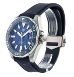 Tag Heuer Aquaracer Calibre 5 Automatic Blue Dial Blue Rubber Strap Watch for Men - WAY201B.FT6150 Buy Now By Tag Heuer