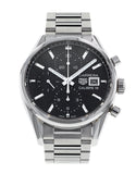 Tag Heuer Carrera Automatic Chronograph Black Dial Silver Steel Strap Watch for Men - CBK2110.BA0715 Buy Now By Tag Heuer