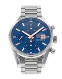 Tag Heuer Carrera Automatic Chronograph Blue Dial Silver Steel Strap Watch for Men - CBK2115.BA0715 Buy Now By Tag Heuer
