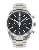Tag Heuer Carrera Chronograph Black Dial Silver Steel Strap Watch for Men - CBN2010.BA0642 Buy Now By Tag Heuer