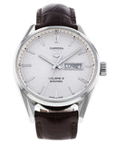 Tag Heuer Carrera Calibre 5 Automatic White Dial Brown Leather Strap Watch for Men - WAR201B.FC6291 Buy Now By Tag Heuer