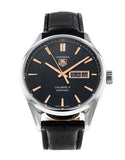 Tag Heuer Carrera Calibre 5 Automatic Black Dial Black Leather Strap Watch for Men - WAR201C.FC6266 Buy Now By Tag Heuer