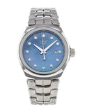 Tag Heuer Link Quartz Diamonds Blue Mother of Pearl Dial Silver Steel Strap Watch for Women - WBC1313.BA0600 Buy Now By Tag Heuer