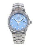 Tag Heuer Link Quartz Diamonds Blue Mother of Pearl Dial Silver Steel Strap Watch for Women - WBC1313.BA0600 Buy Now By Tag Heuer