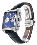 Tag Heuer Monaco Automatic Chronograph Blue Dial Blue Leather Strap Watch for Men - CBL2111.FC6453 Buy Now By Tag Heuer
