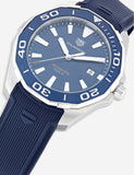 Tag Heuer Aquaracer Quartz Blue Dial Blue Rubber Strap Watch for Men - WAY101C.FC6153 Buy Now By Tag Heuer